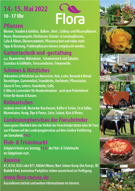 Flora 2022 Rendsburg Gartenmesse Flyer